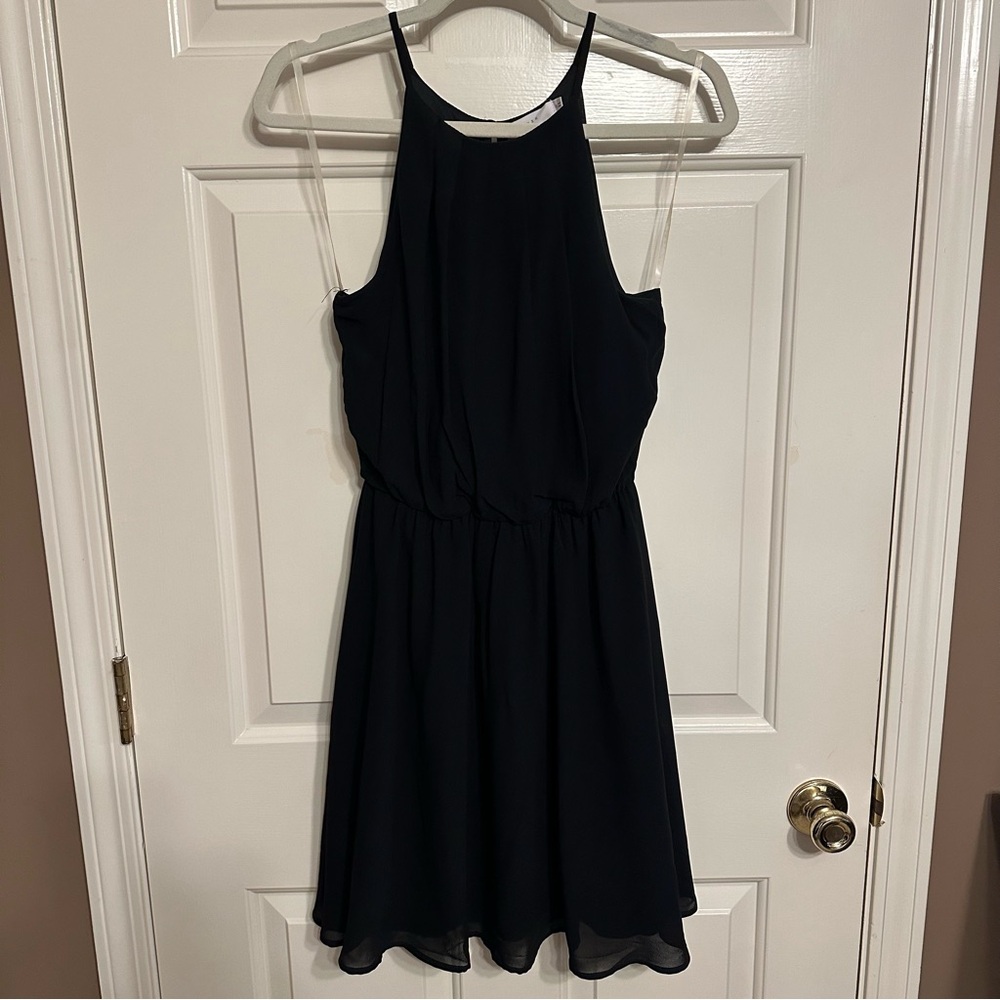 Lush NWT Black Cinched Waist Dress size Medium